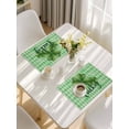 thumbnail image 5 of St Patrick's Day Placemats Set of 6, Vintage Lucky Green Shamrocks Rustic Plaid Placemats for Dining Table, Place Mats for Kitchen Tabletop, Waterproof Wipeable Dining Table Mats Set, 5 of 9