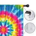 thumbnail image 4 of Blackout Kids Curtains,Colorful Rainbow Tie Dye Spiral Pattern Childrens Insulated Curtains Set Of 2,Bedroom Essentials,Toddler Room Decor 52"x63", 4 of 5