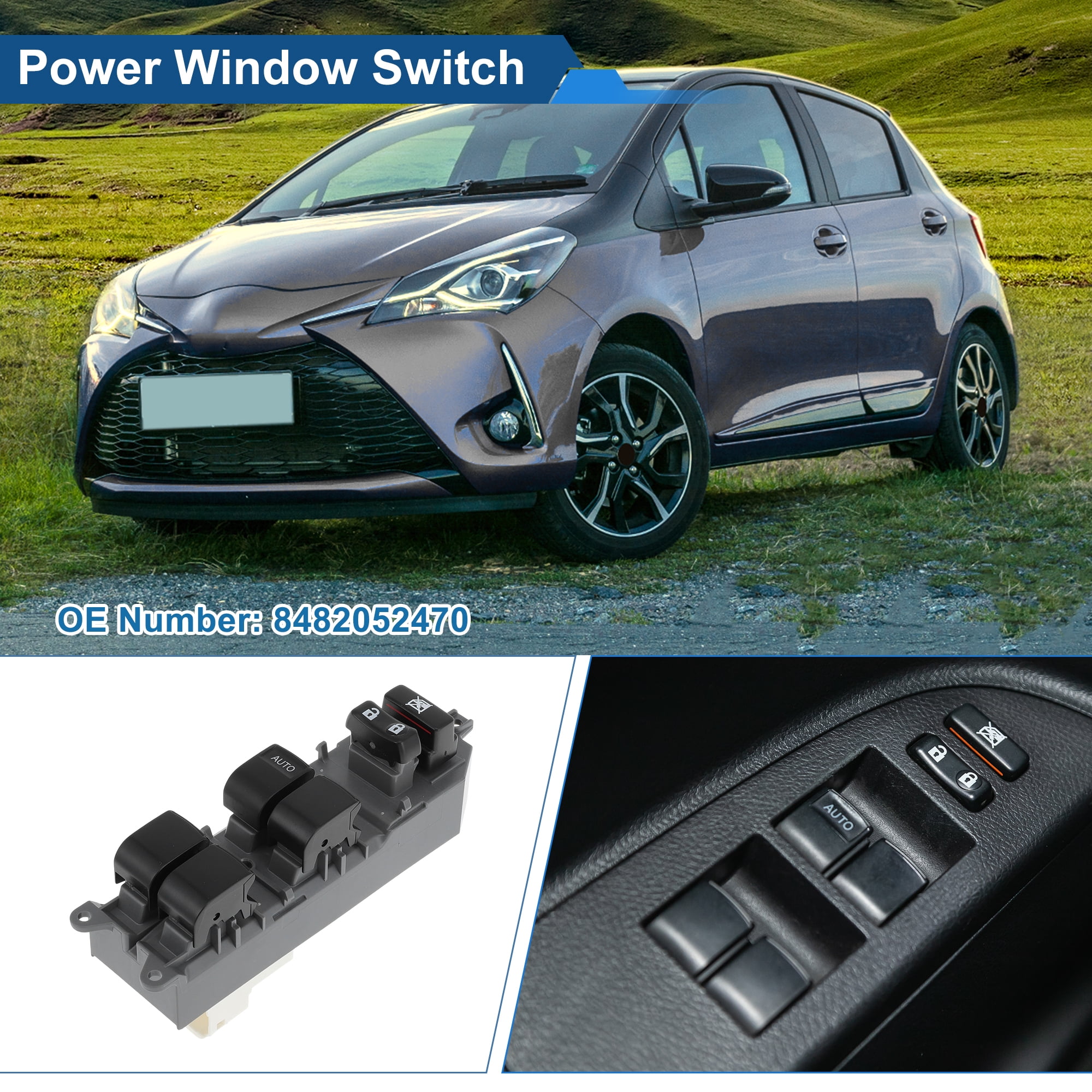 Unique Bargains Power Window Switch for Toyota Yaris 2012-2018 Front Left Driver Side