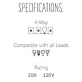 thumbnail image 4 of Paddle Switch, 20A, 4-Way, 4 of 4