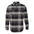 thumbnail image 1 of Burnside Camisa de franela de manga larga teñida en hilo para hombre, Negro, M BURNSIDE 8210, 1 of 1