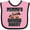 Pink and Black, variant on Inktastic Mommys Skiing Buddy for Kids Boys or Girls Baby Bib