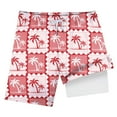 thumbnail image 4 of Gubotare Boys Swim Trunks Compression Boys Swim Trunks Kid Swim Short with Compression Liner Little Boys Bathing Suit (Red,Size 10-13 Years), 4 of 4