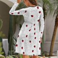 thumbnail image 4 of Fall Dresses for Women 2024, Ladybugs Flying On Dotted Route Womens Fall Dresses Long Sleeve Casual Tie Waist Clothes, Womens Fall Fashion 2024 Midi  Dresses Outfits with Pocket, 4 of 6