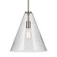 thumbnail image 4 of 42200NICS Kichler Lighting Everly - 1 Light Pendant-15.5 Inches Tall and 14.25 Inches Wide-Brushed Nickel Finish-Clear Seeded Glass Color, 4 of 5