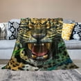 thumbnail image 2 of Orinice Leopard Bedding Soft Flannel Throw Blanket - Plush Blanket Warming Decor Gift, Four Seasons Living Room Outdoor Fuzzy Blanket Travel Camping Blanket  40x50in, 2 of 6