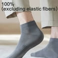 thumbnail image 3 of 5 Pairs Men's Ankle Socks Casual Solid Color Breathable Mesh Short Tube Socks, 3 of 21