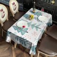 thumbnail image 5 of Christmas Rectangle Tablecloths Winter Trees Snowflake Tableclothes 60x102inch Polyester Waterproof and Reusable Tablecloths for Dining Kitchen Parties Weddings and Outdoor Use, 5 of 5