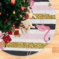 thumbnail image 5 of FMSHPON Gold Glittering HeartsFlamingos Xmas Christmas Tree Skirt Stand Mat for Holiday Party Decoration Indoor Outdoor 36 inches, 5 of 6