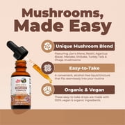 MaryRuth's Mushroom Complex Liquid Extract Drops Tincture, Ages 14+, USDA Organic, Unique Blend, Vegan, Gluten-Free, 30 Servings, 1 fl oz