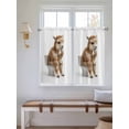 thumbnail image 2 of Funny Alpacas 2 Panel Kitchen Curtains for Windows, Cute Art Fun Lovely Animals on Toilets Bathroom Privacy Curtain, Home Décor Window Treatment for Bedroom/Living Room 55"x45", 2 of 6