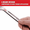 thumbnail image 5 of Milwaukee Tool 9/16" SAE Combination Wrench, 12-Point, Steel, Chrome, Ergonomic, I-Beam Handle, 5 of 8