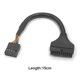 thumbnail image 3 of Cable Adaptador Cable Adaptador Cable adaptador USB 3.0 a USB 2.0 de 15 cm, macho de 20 pines a hembra de 9 pines, 3 of 7