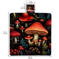 thumbnail image 2 of Mushroom Canvas Picnic Blanket Outdoor Waterproof Sand Proof Mat for Camping Hiking Beach Travel - Large Size Family Friendly Design, 2 of 6