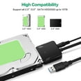 thumbnail image 4 of CNKOO UASP SATA to USB3.0 Câble Convertisseur Adaptateur pour 2,5 / 3,5 Pouces Disque Dur HDD SSD, 4 of 8