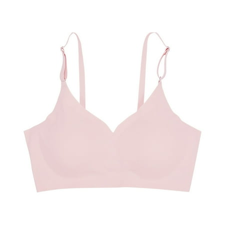 

Aayomet Women S T-Shirt Bra Womens Comfort Lightly Lined Seamless Wireless Triangle Bralette Bra Pink Large