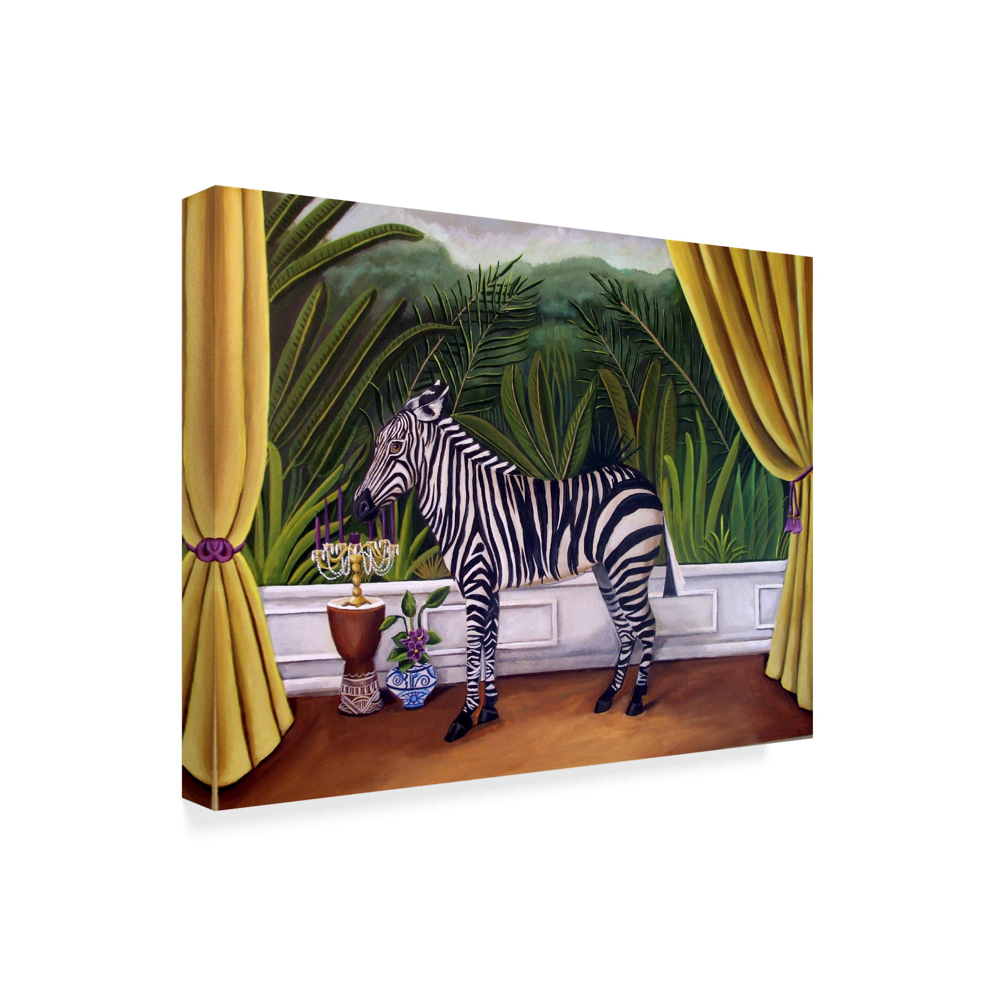 Trademark Fine Art 'Zebra Centered' Canvas Art by Catherine A Nolin