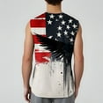 thumbnail image 4 of Men's Sleeveless American Flag And Eagle Design Casual Summer Tank Top For Independence Day, 4 of 4