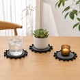 thumbnail image 5 of JHyouerji Round Woven Polyester Placemat 5in Black Heat Resistant Table Coaster for Hotel Restaurant Dining Table Decor Hot Pot Protection Pad, 5 of 5