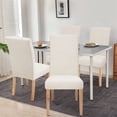 thumbnail image 3 of Beige-4 Piezas Fundas para Sillas, Fundas para Sillas de Comedor Elásticas Protector de Silla Moderno Extraíble Lavable para Decoración de Banquetes de Bodas de Oficina oso de fresa Electrónica, 3 of 5