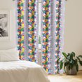 thumbnail image 2 of Ambesonne Colorful Window Curtains, Modern Rainbow Paisley Art, Each 28" W x 95" L, Purpleblue Multicolor, 2 of 4