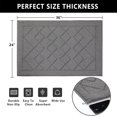 thumbnail image 2 of Grey Rubber Backed Indoor Door Mat - 24x36, Non-slip And Absorbent, 2 of 5