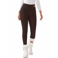 thumbnail image 5 of VORENI Women's Fleece Lined Leggings, High Waisted Thermal Leggings for Women, Full Length 4-Way Stretch Warm Winter Leggings, Chocolate Brown, 5 of 7