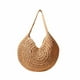 thumbnail image 4 of Bolso de playa redondo de paja tejido a mano, elegante bolso de verano para mujer, bolso de mano de paja hecho a mano B, 4 of 9