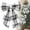 White, variant on Plaid Christmas Bow Large Checkered Ribbon Ornament for Tree Wreath and Holiday Styling White