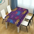 thumbnail image 7 of SKYSONIC Mardi Gras Tablecloth Waterproof Washable Polyester Square Table Cover Durable Tablecloth for Kitchen Dining Table Party Decor (60 X 108 Inch), 7 of 7