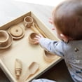 thumbnail image 5 of Cubo de basura sensorial de madera Yowlieu para niños pequeños y preescolares, 5 of 5