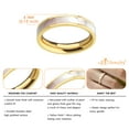 thumbnail image 3 of 555Jewelry 4mm Stainless Steel Mother of Pearl Abalone Shell Inlay Band Ring for Women & Girls, Shell Wedding Rings for Women, Gold, Size 8, 3 of 4