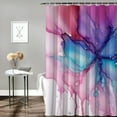 thumbnail image 2 of Fenyluxe Flowers Water Droplets Pretty Shower Curtain Set Chic Modern Bathroom Decor with Hooks, 100% Polyester Fiber, Sustainable, Various Sizes 36x72, 2 of 7