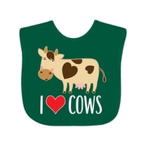 Inktastic I Love Cows Dairy Farmer Boys or Girls Baby Bib