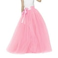 thumbnail image 3 of Wxolcjlv Womens Solid Tulle Maxi Skirt Sash Waist Romantic Feature formal Skirts, 3 of 4