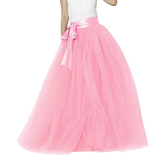 Wijhcboe 2025 Women's High Waist Large Full Bed Skirt Elastic Belt Mesh Cute Skirts for Teen Girls Skirt Party Tutu Puffy Skirts for Women Skirt Poodle Skirts for Girls Wrap around Bed Skirt