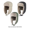 thumbnail image 2 of Cateissary Sombrero de bombardero de invierno para hombres y mujeres, casco cálido con forro de felpa para exteriores, gorro grueso para mantener el calor, Suministros térmicos Verde Cateissary HA070833-03, 2 of 6