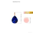 thumbnail image 3 of ANGARA Lab Grown 1.75 Ct Solitaire Pear Blue Sapphire Pendant for Women in 14K Rose Gold (Size-9x7mm) | September Birthstone, Anniversary, Jewelry Gift for Women | Lab-Grown Blue Sapphire Necklace, 3 of 7