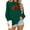 Green, variant on Womens Plus Size Christmas Sweatshirts 3/4 Length Sleeve Tops Xmas Graphic Christmas Top Funny Causal Christmas Shirt Tops Fleece Xmas Holiday Top