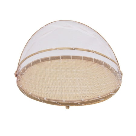 

XDian Food Tent Mesh Anti-deform Bamboo Woven Eco-friendly Portable Dishes Cover Kitchen Supplies