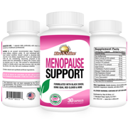 Menopause Support for Women by Rise-N-Shine with Black Cohosh Dong Quai Licorice Extract Capsules 30 Count