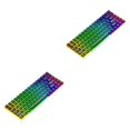 thumbnail image 4 of Injueey Paquete de 117 teclas de teclado mecánico para juegos, teclado PBT de ajuste universal, teclas de curva aerodinámica, piezas de Negro 2Conjunto, 4 of 6
