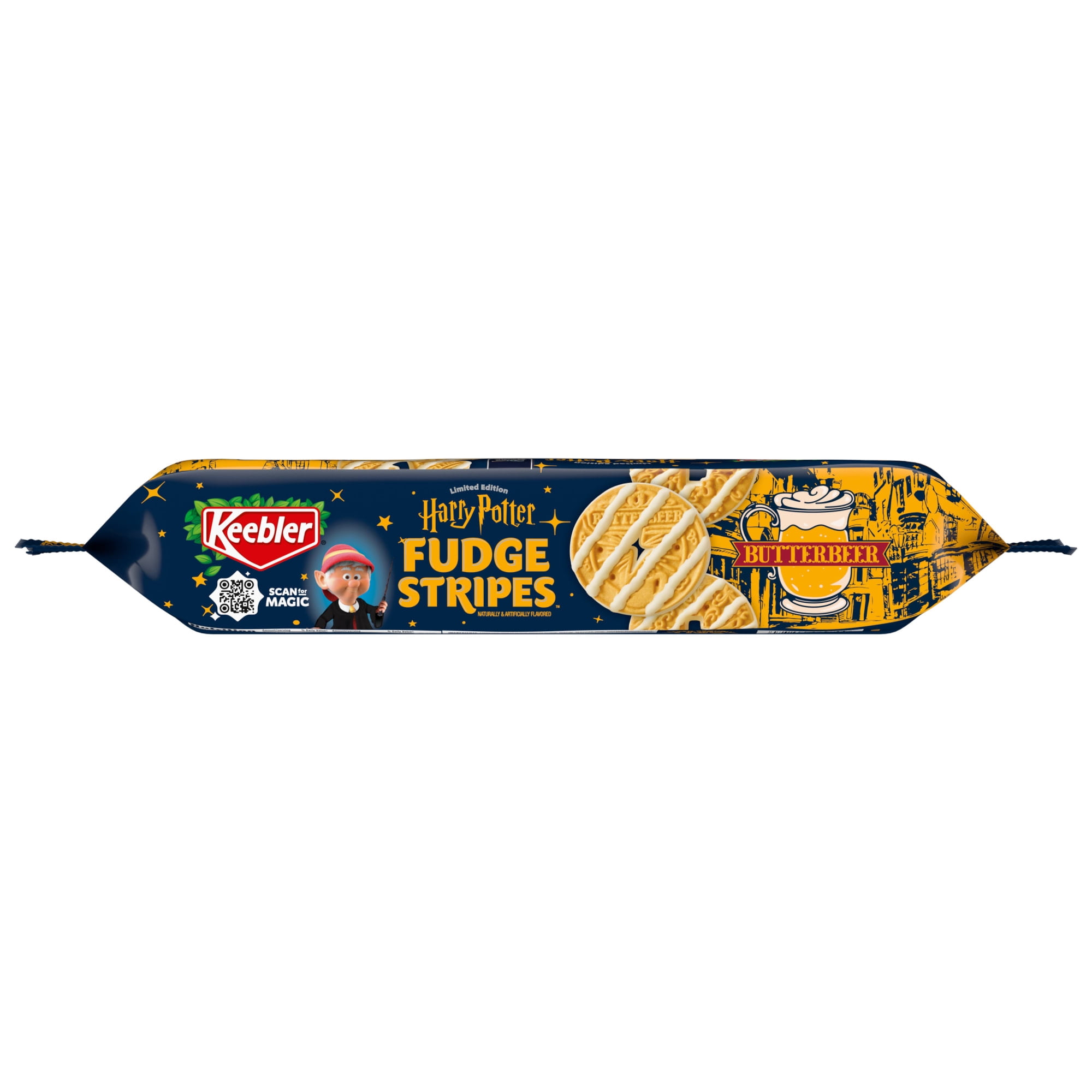 Keebler Fudge Stripes Harry Potter™ Butterbeer Cookies for Harry Potter Fans, 9.5 oz Pack