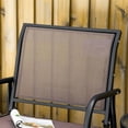 thumbnail image 5 of Spaco Porch Glider, Metal Frame Swing Glider Chair with Breathable Mesh Fabric, Curved Armrests and Steel Frame for Outdoor as Backyard, Garden, and Porch, Brown, 5 of 11