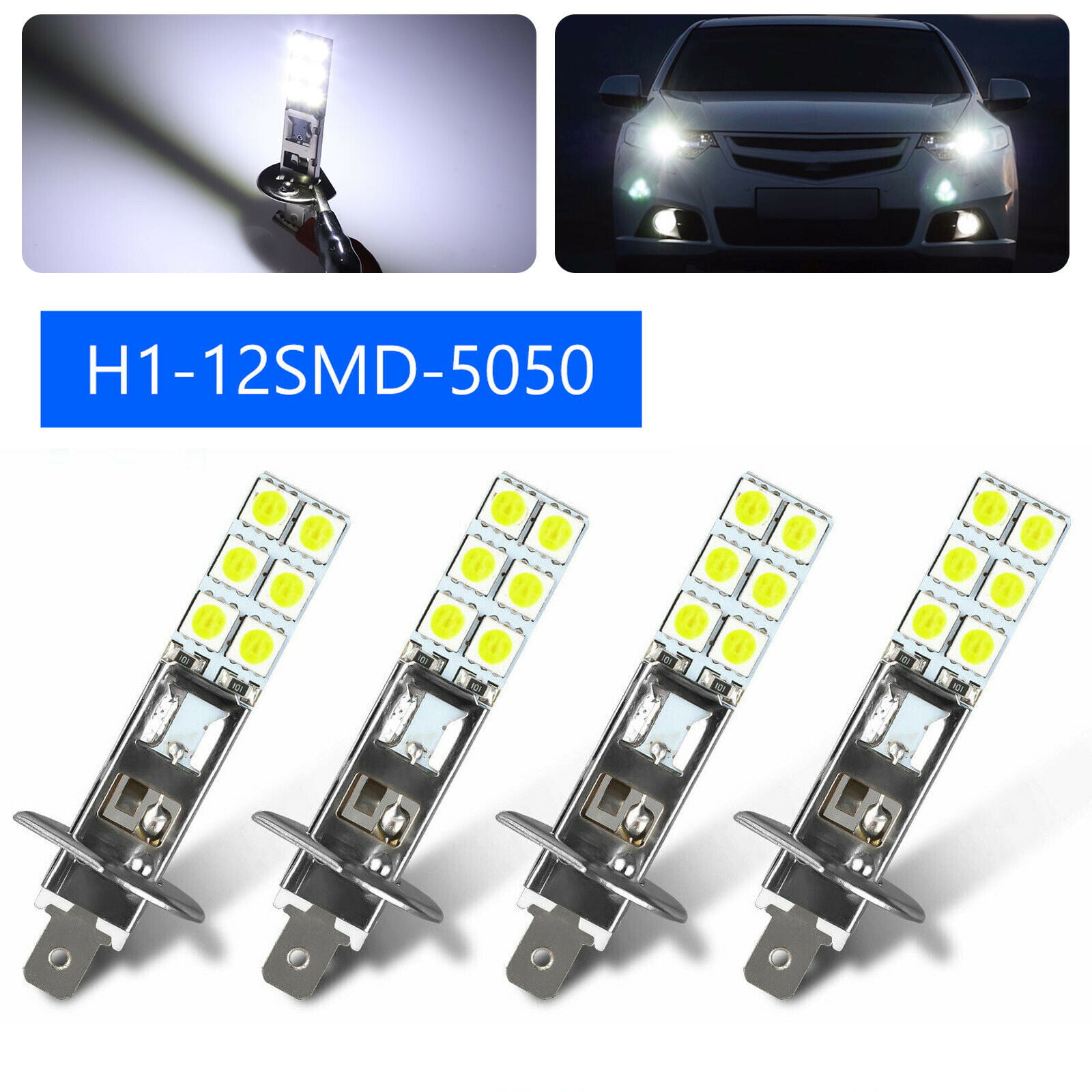4x 55W H11 Super White LED Halogen Car Driving Headlight Fog Light Bulbs