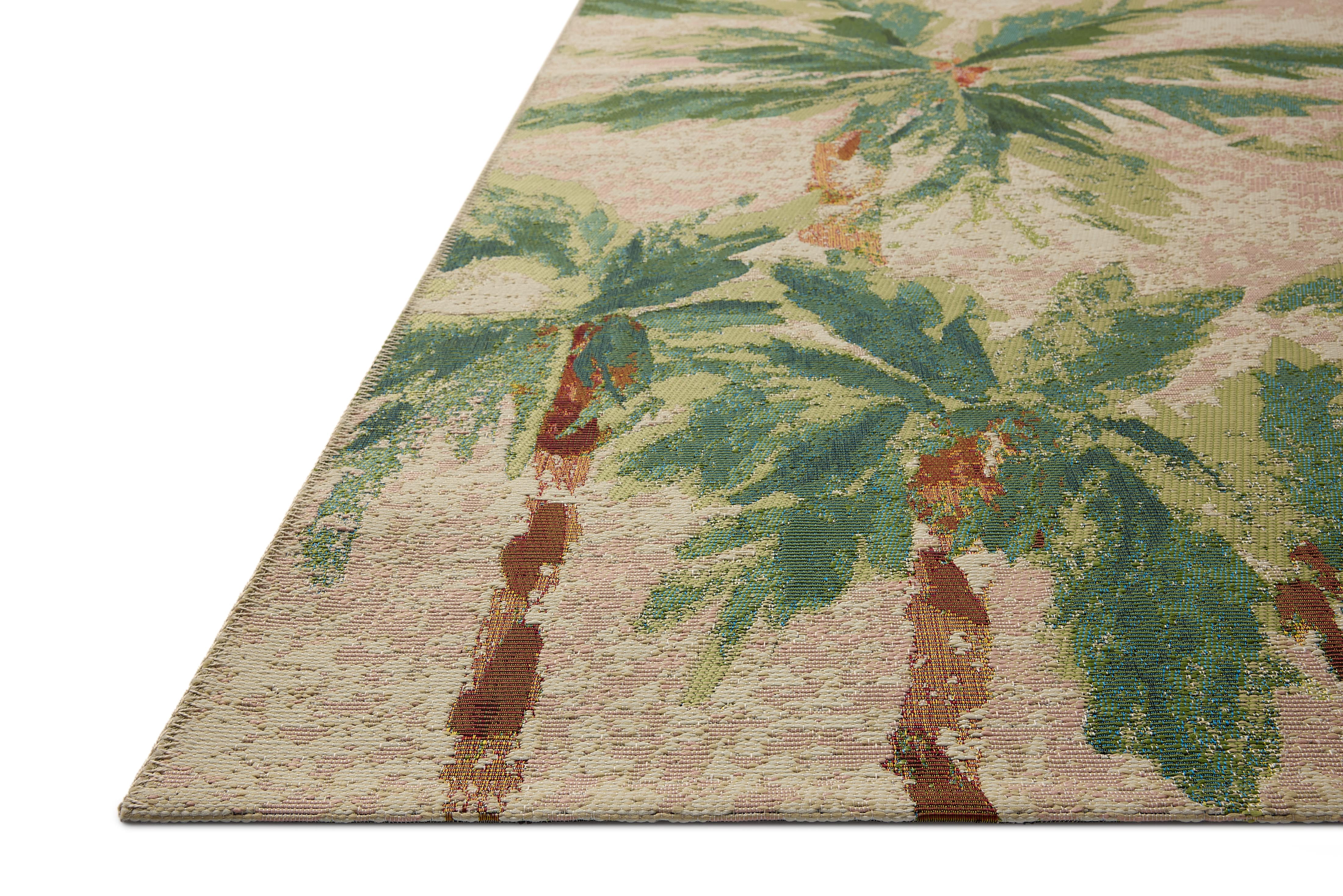 Loloi Botanical Clay / Green 2'-5" x 7'-8" Runner Rug