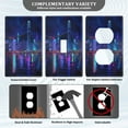 thumbnail image 3 of Neon Light City Light Switch Cover Switch Plate Outlet Cover Plug Cover for Electrical Outlet, 3 of 6