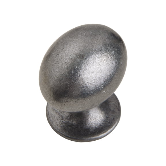 Utopia Alley HW340PLAI011 Danbury Oval Cabinet Knob  Antique Iron  1-1/4 inch  Single