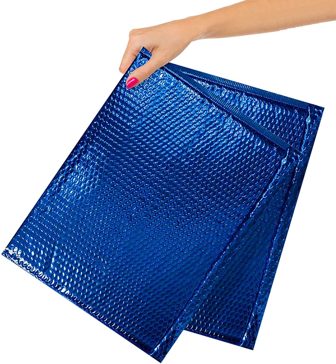 50 Pack Blue Metallic Bubble Mailers 12 75 X 10 5 Folder Size Padded 50 Pack Blue Metallic Bubble Mailers 12 75 X 10 5 Folder Size Padded