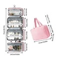 thumbnail image 2 of Foldable Hanging Cosmetic Organizer, 4-Slayer Travel Toiletry Bag with Clear Pouches, Water-Resistant Makeup Bag for Bathroom, Travel, Camping, Storage, 2 of 7